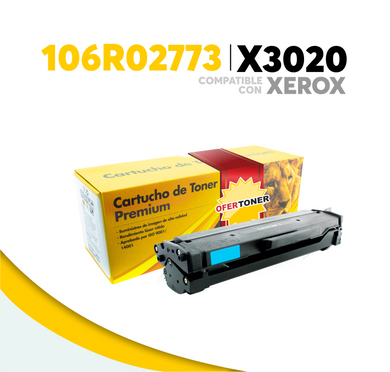 Tóner X3020 Compatible con Xerox 106R02773