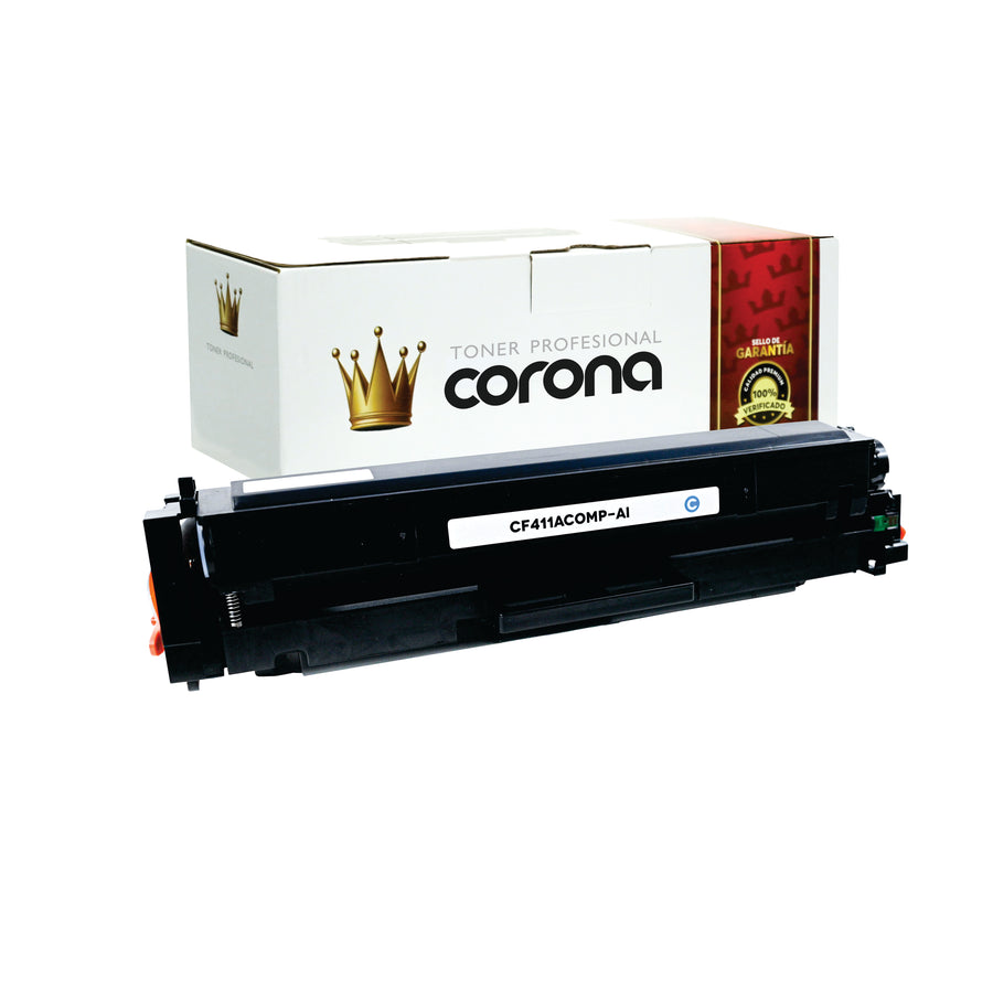 Tóner Corona 410A CF411A CIAN CON CHIP Compatible Con HP