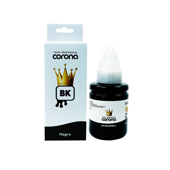 Tinta Corona Compatible Con Canon GI190 Negro 135ml
