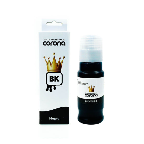 Tinta Corona Compatible Con Canon GI13 Negro 60ml