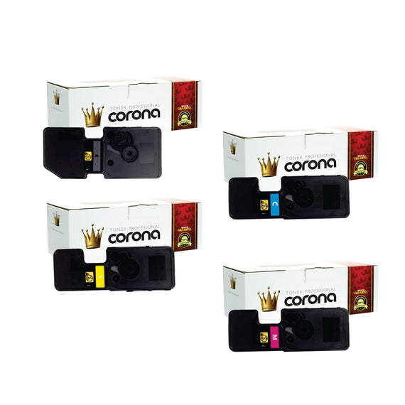 Pack Toner Color TK-5232K / TK-5232C / TK-5232Y / TK-5232M / 1T02R90US0 Corona Compatible con KYOCERA