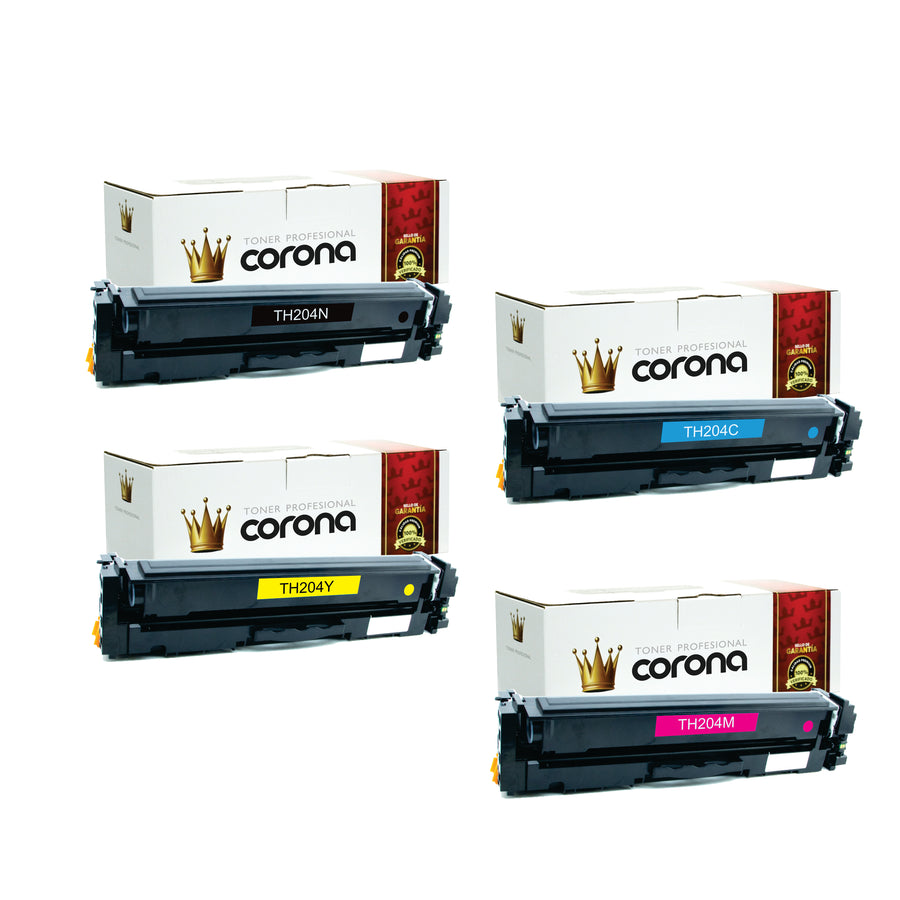 Pack Toner Color 204A CF510A / CF511A / CF512A / CF513A Corona Compatible con HP