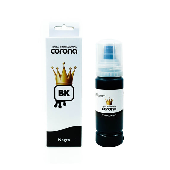 Tinta Corona Compatible Con Epson 554 Negro 70ml