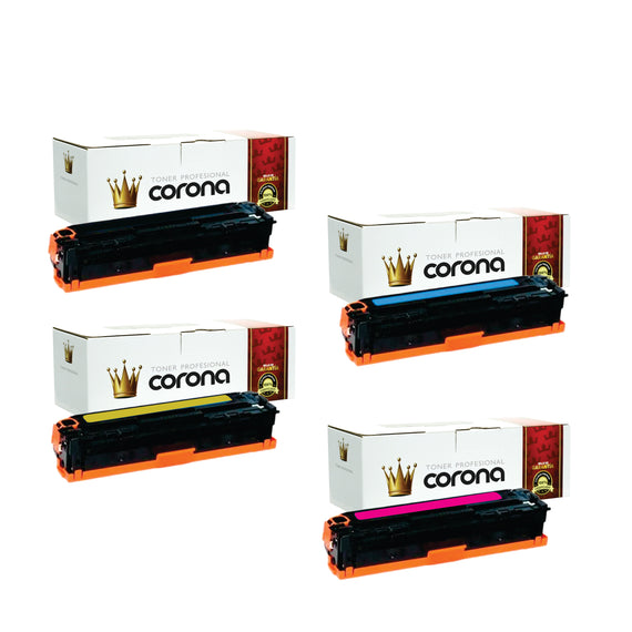 Pack Toner Color 215A W2310A / W2311A / W2312A / W2313A Corona CON CHIP Compatible con HP
