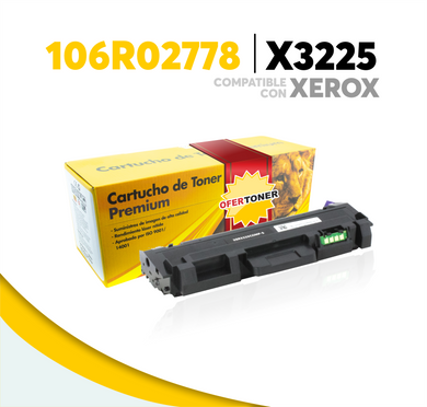 Tóner X3225 Compatible con Xerox 106R02778