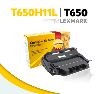 Tóner T650 Alto Rendimiento Compatible con Lexmark T650H11L