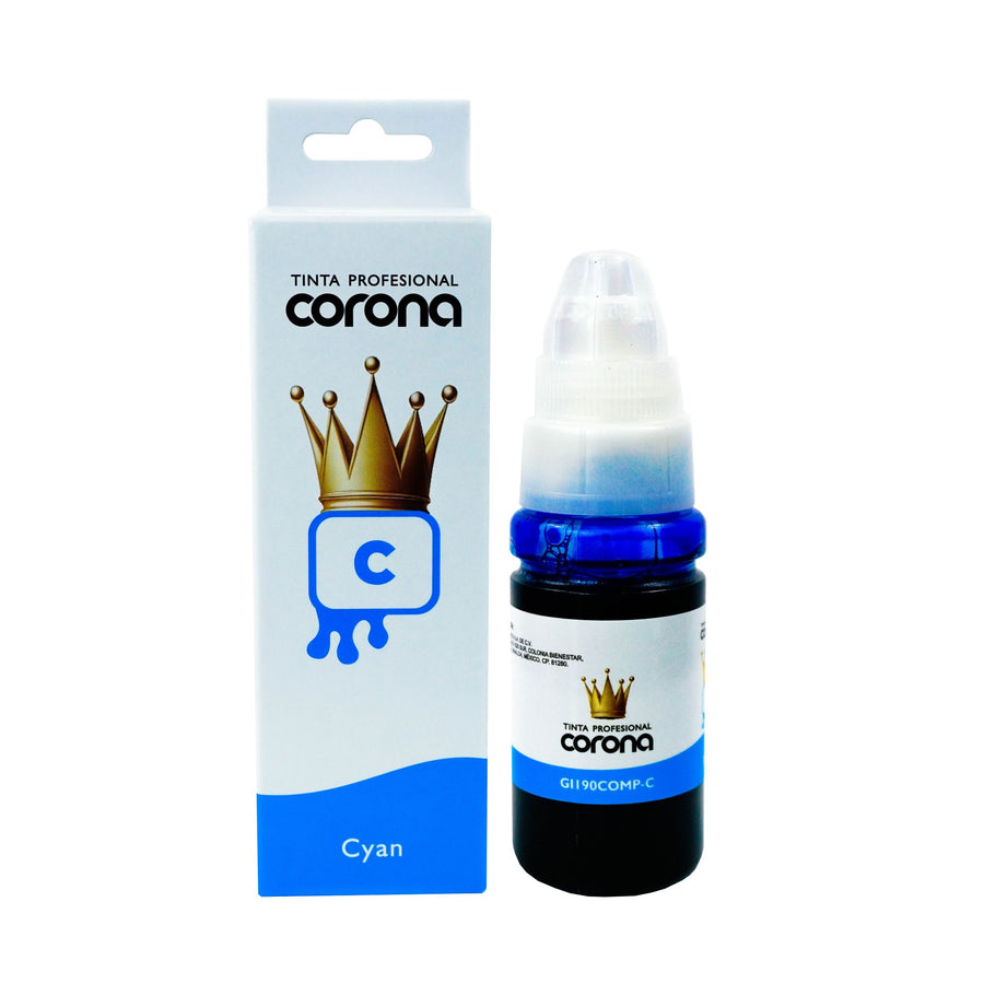 Tinta Corona Compatible Con Canon GI190 Cian 70ml