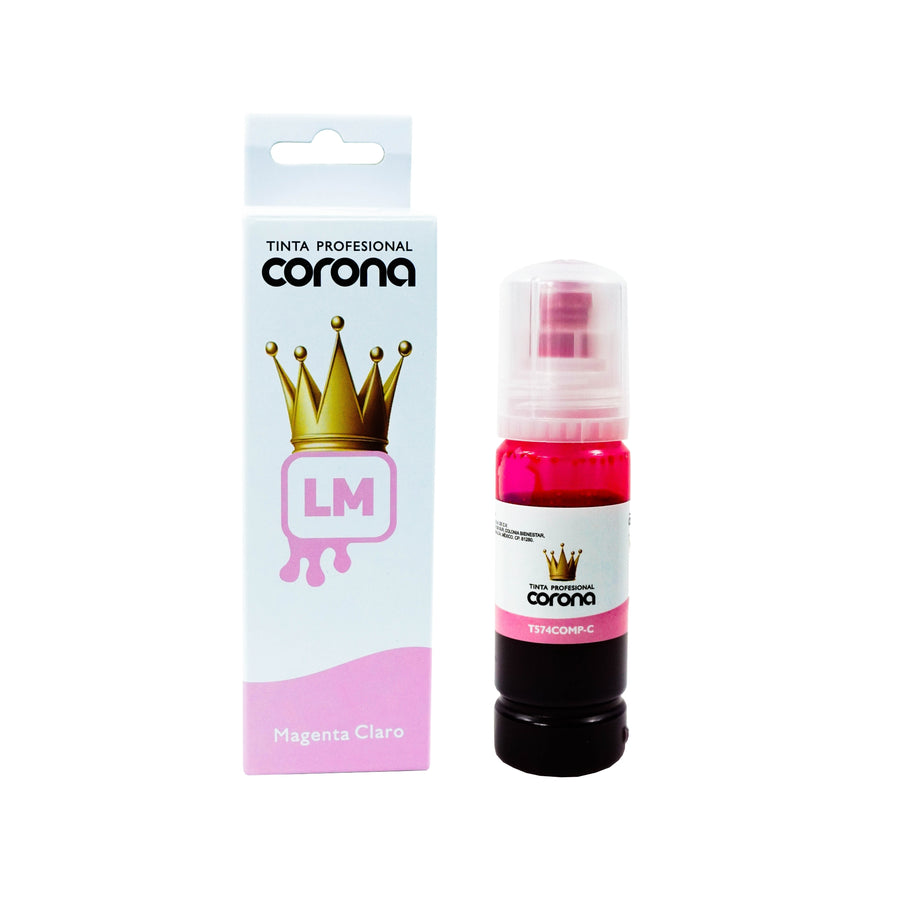 Tinta Corona Compatible Con Epson 574 Magenta Claro 70ml