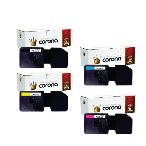 Pack Toner Color TK5432 1T0C0A0US1 TK5432N / TK5432C / TK5432Y / TK5432M Corona Compatible con KYOCERA