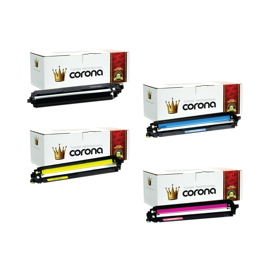 Pack Toner Color 227 TN227N / TN227C / TN227Y / TN227M Corona Compatible con BROTHER