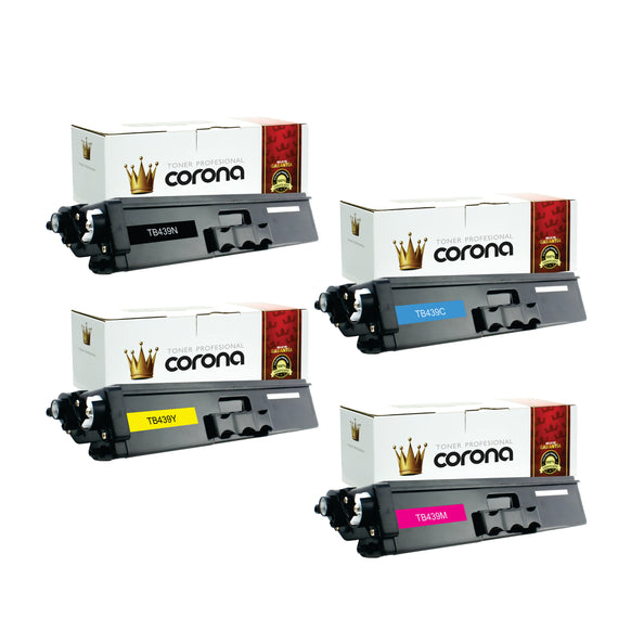 Pack Toner Color 439 TN439N / TN439C / TN439Y / TN439M Corona Compatible con BROTHER