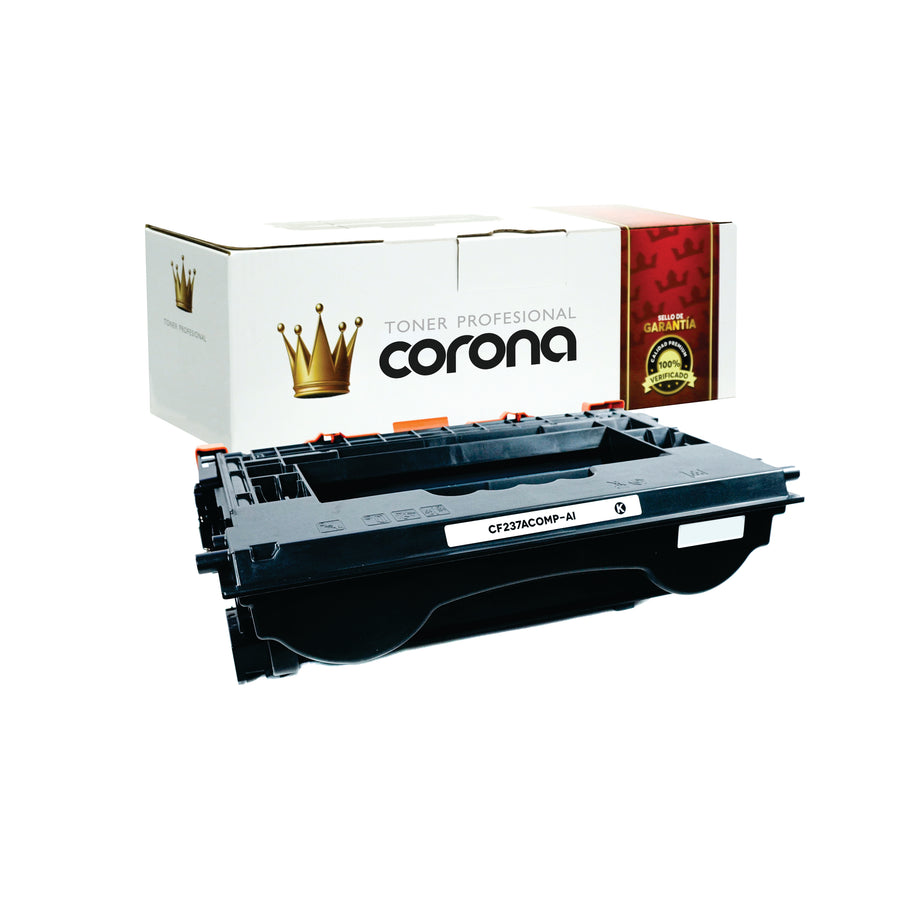 Tóner Corona 37A CF237A NEGRO CON CHIP Compatible Con HP