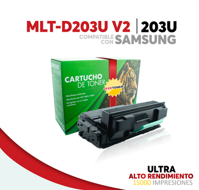 Tóner 203U Ultra Alto Rendimiento Compatible con Samsung MLT-D203U V2