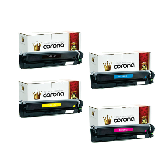 Pack Toner Color 201A CF400A / CF401A / CF402A / CF403A Corona Compatible con HP