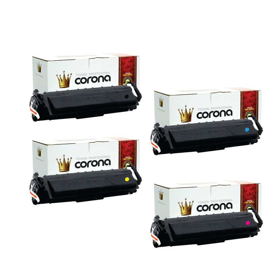 Pack Toner Color 414X W2020X / W2021X / W2022X / W2023X SIN CHIP Corona Compatible con HP