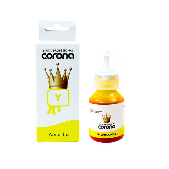 Tinta Corona Compatible Con Brother BTD60/BT6001/BT5001 Amarillo 48ml