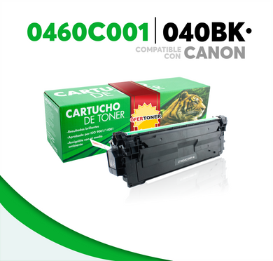 Tóner 040BK Compatible con Canon 0460C001