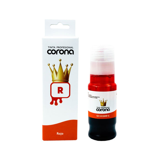 Tinta Corona Compatible Con Canon GI13 Rojo 60ml