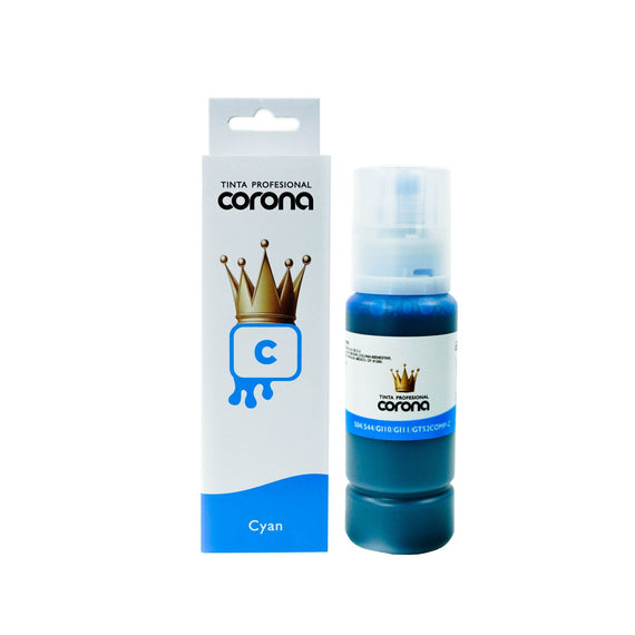 Tinta Corona Universal Compatible Con 504/544/GI10/GI11/GT53/GT51 Cian 100ml