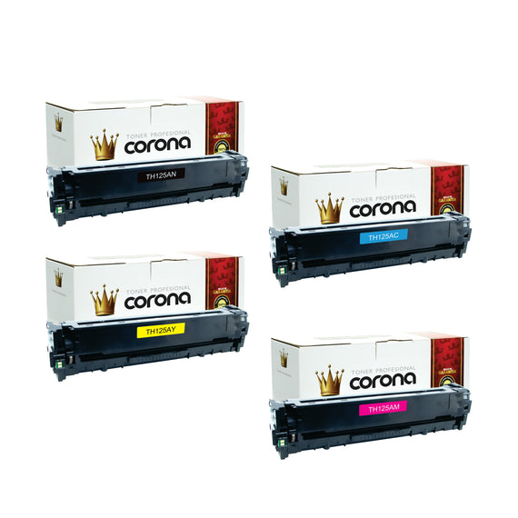 Pack Toner Color 125A 128A 131A CB540A / CB541A / CB542A / CB543A Corona Compatible con HP