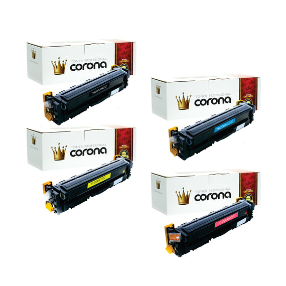 Pack Toner Color 206X W2110X / W2111X / W2112X / W2113X CON CHIP Corona Compatible con HP