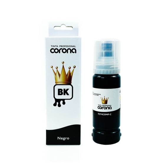 Tinta Corona Compatible Con Epson 574 Negro 70ml