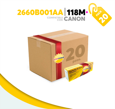 Caja 20 Pza Tóner 118M Compatible con Canon 2660B001AA