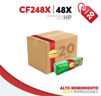 Caja 20 Pza Tóner 48X Alto Rendimiento Compatible con HP CF248X