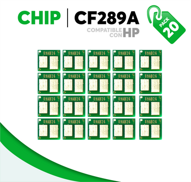 Caja 20 Pza Chip para Tóner 89A Compatible con HP CF289A