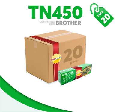 Caja 20 Pza Tóner TN450 Compatible con Brother
