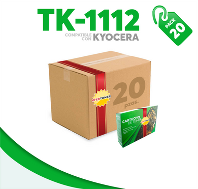 Caja 20 Pza Tóner TK-1112 Compatible con Kyocera