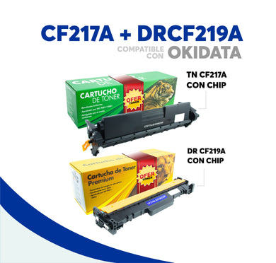 Pack Tóner CF217A y Tambor CF219A Compatible Con HP