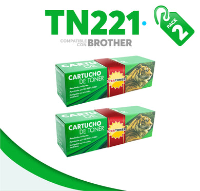 2 Pza Tóner TN221C Compatible con Brother