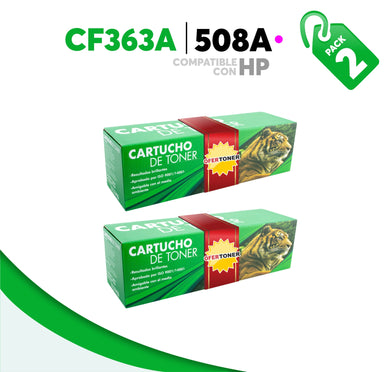 2 Pza Tóner 508A Compatible con HP CF363A