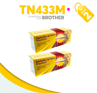 2 Pza Tóner TN433M Compatible con Brother