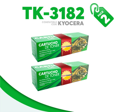 2 Pza Tóner TK-3182 Compatible con Kyocera