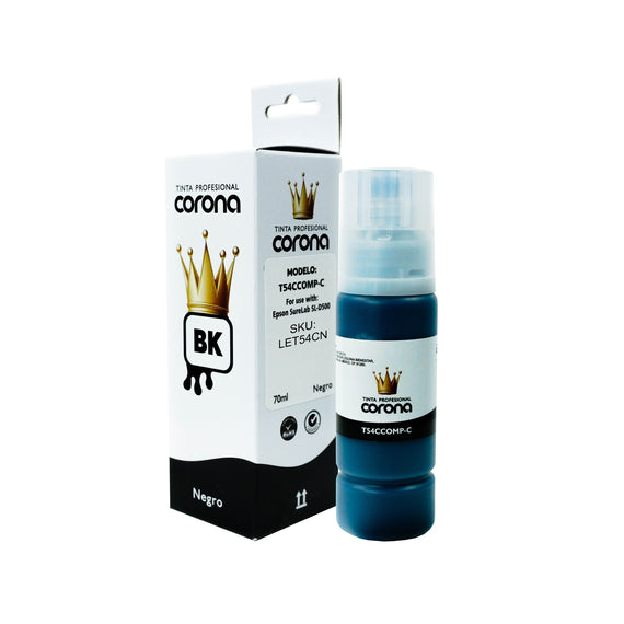 Tinta Corona Compatible Con Epson T54C Negro 70ml