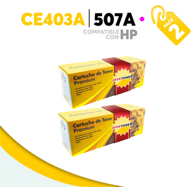 2 Pza Tóner 507A Compatible con HP CE403A