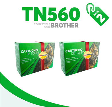 2 Pza Tóner TN560 Compatible con Brother