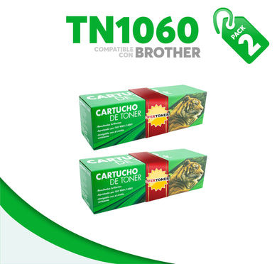 2 Pza Tóner TN1060 Compatible con Brother