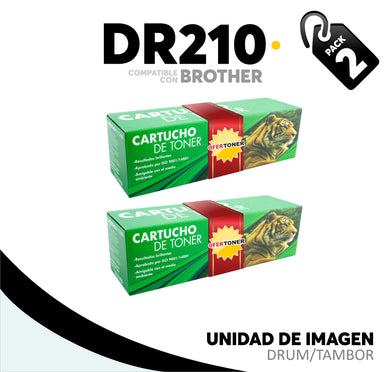 2 Pza Unidad de Imagen DR210Y Compatible con Brother