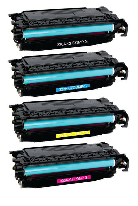 Pack Toner Color 652A 653A CF320A / CF321A / CF322A / CF323A Corona Compatible con HP
