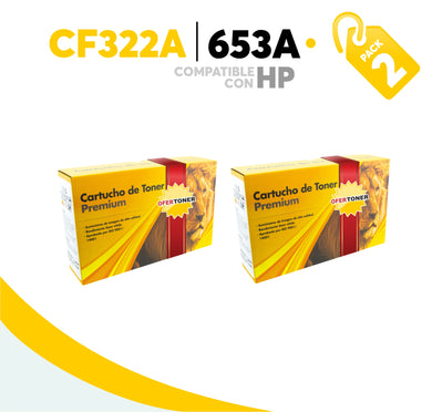 2 Pza Tóner 653A Compatible con HP CF322A