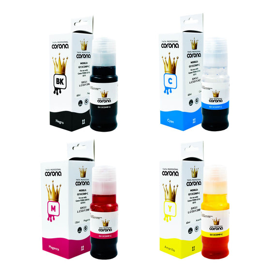 Pack 4 Tintas Corona Compatible con Epson 524 CYMK 70ml