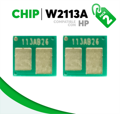 2 Pza Chip para Tóner 206A Compatible con HP W2113A