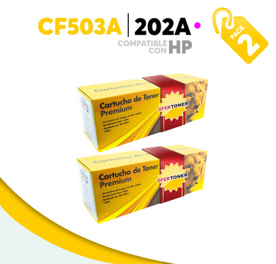 2 Pza Tóner 202A Compatible con HP CF503A