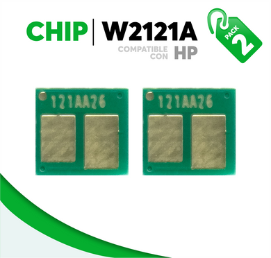 2 Pza Chip para Tóner 212A Compatible con HP W2121A