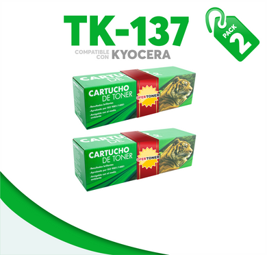 2 Pza Tóner TK-137 Compatible con Kyocera