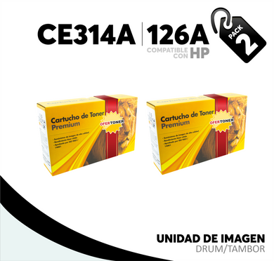 2 Pza Unidad de Imagen 126A Compatible con HP CE314A