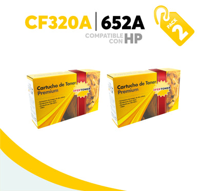 2 Pza Tóner 652A Compatible con HP CF320A